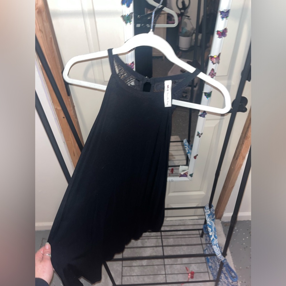 Black small dress lace back